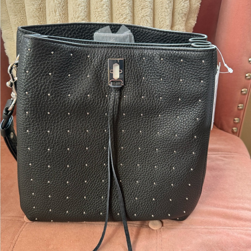 Black Studded Leather Bag